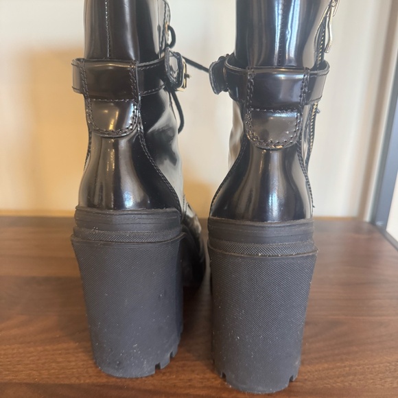 ALDO Uplift Heel - Chunky Heel Combat Boots - Picture 5 of 7